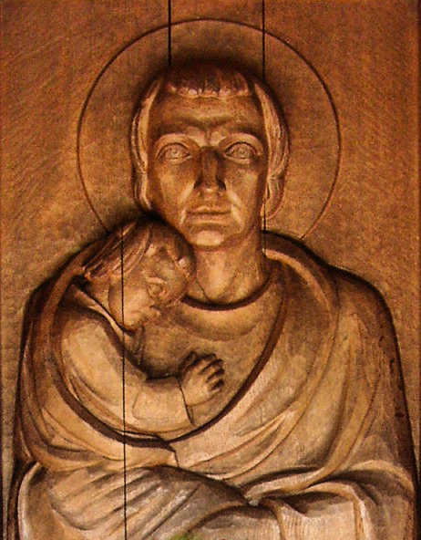 Der heilige Josef mit dem Jesuskind auf dem Arm